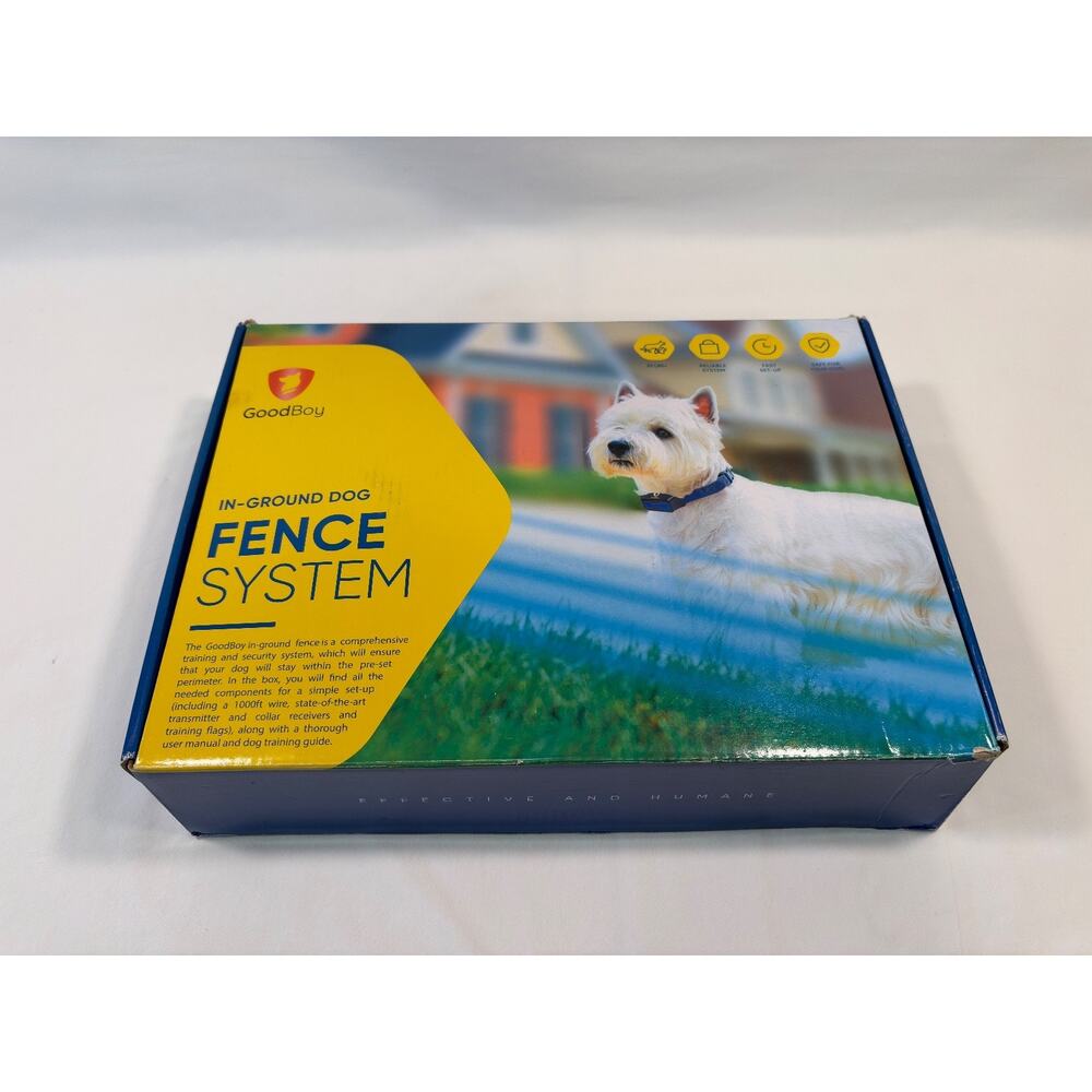 GoodBoy In-ground Fence System with 2 Rechargeable Collars- NEW In Box Complete